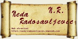 Neda Radosavljević vizit kartica